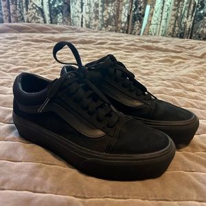 Black Platform Vans